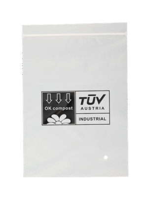 corn starch ziplock plastic bag