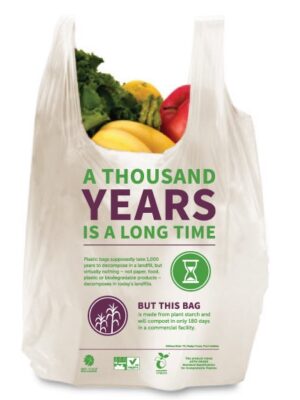 Compostable T shirt bag