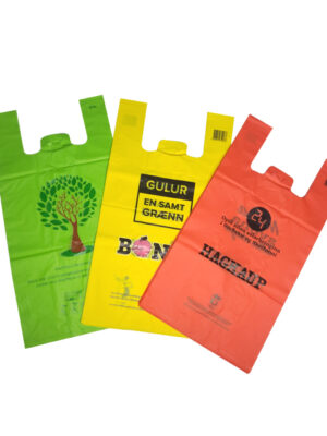 Corn starch shopping vest bag